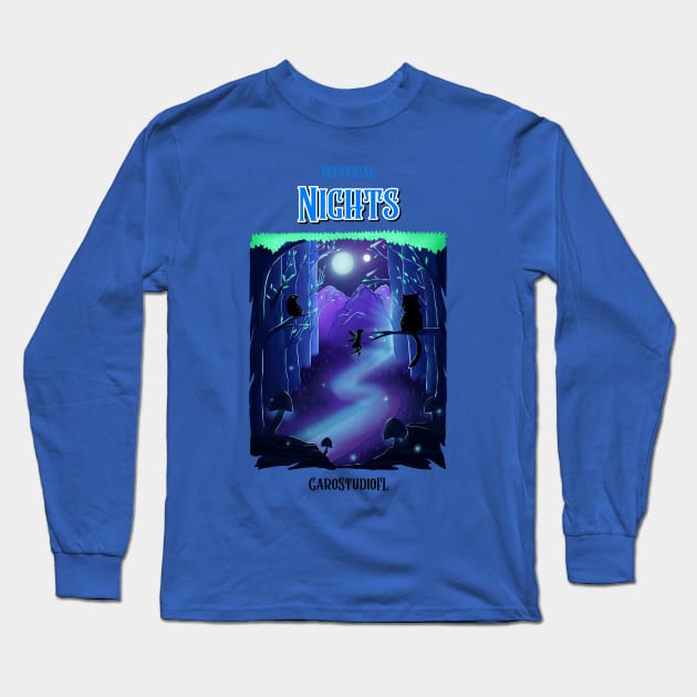 Mystical Night Long Sleeve T-Shirt by GaroStudioFL